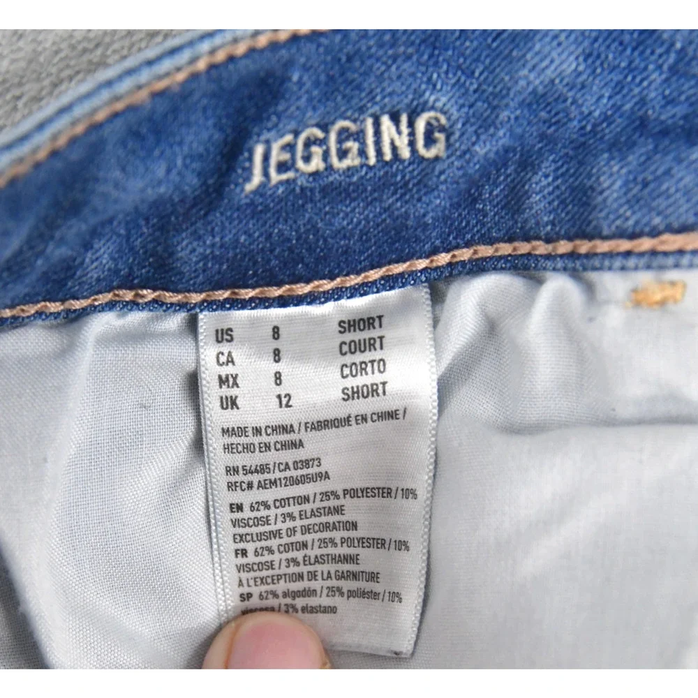 American Eagle Jeans Womens 8 Short (30x27) Jegging Blue Denim